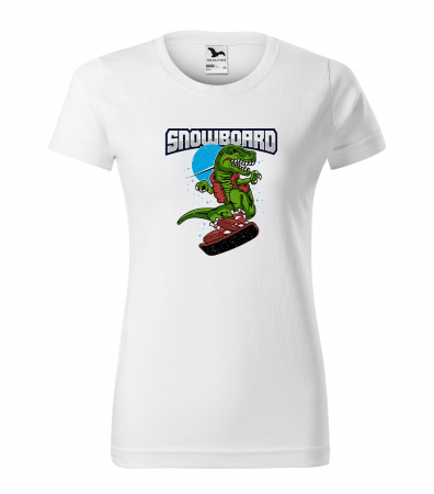 Tricouri snowboard - Tricou pentru pasionatii de snowboard, cadoul perfect, Snowboard Dinosaur