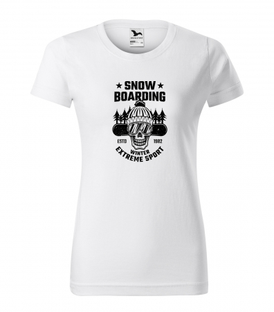 Tricouri snowboard - Tricou pentru pasionatii de snowboard, cadoul perfect, Snowboard Extreme Sport Winter Skeleton