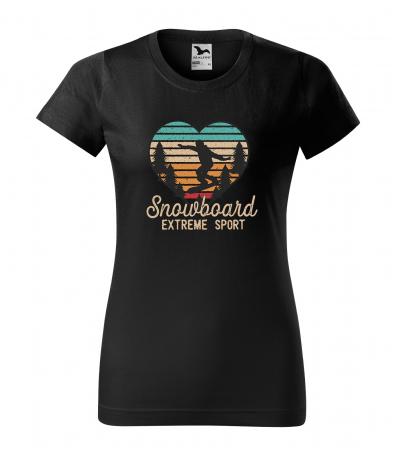 Tricouri snowboard - Tricou pentru pasionatii de snowboard, cadoul perfect, Snowboard Heart