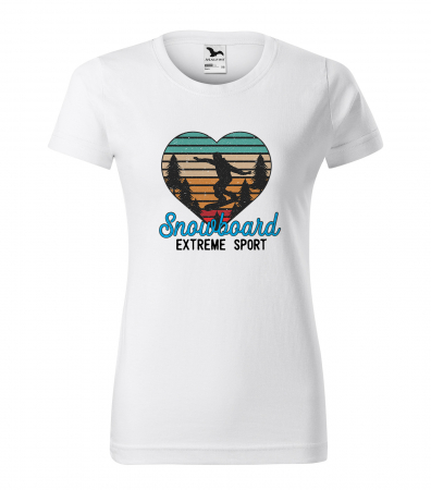 Tricouri snowboard - Tricou pentru pasionatii de snowboard, cadoul perfect, Snowboard Heart