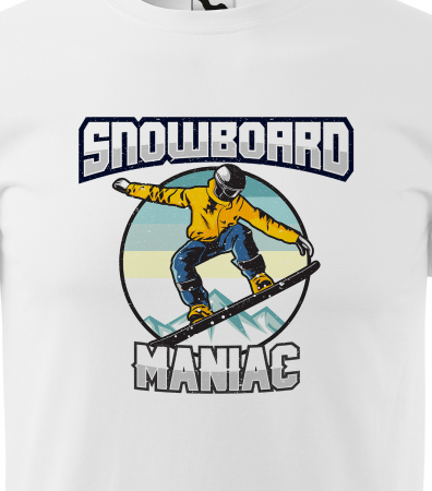Tricou pentru pasionatii de snowboard, cadoul perfect, Snowboard Rider Maniac [1]