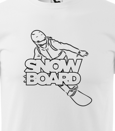 Tricou pentru pasionatii de snowboard, cadoul perfect, Snowboard Rider Silluette [1]