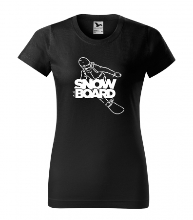 Tricouri snowboard - Tricou pentru pasionatii de snowboard, cadoul perfect, Snowboard Rider Silluette
