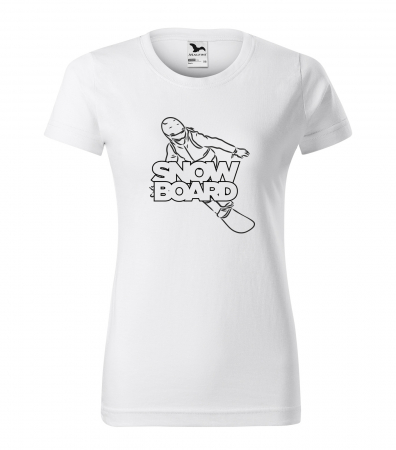 Tricouri snowboard - Tricou pentru pasionatii de snowboard, cadoul perfect, Snowboard Rider Silluette