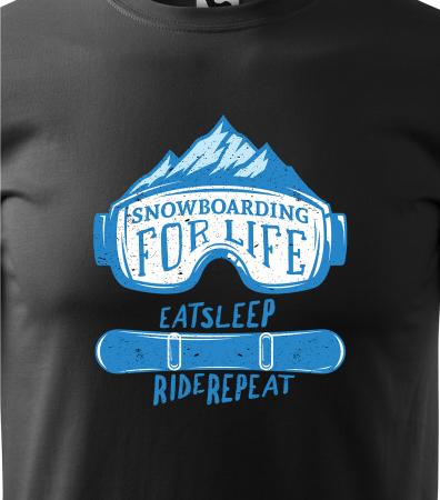 Tricou pentru pasionatii de snowboard, cadoul perfect, Snowboarding For Life [1]
