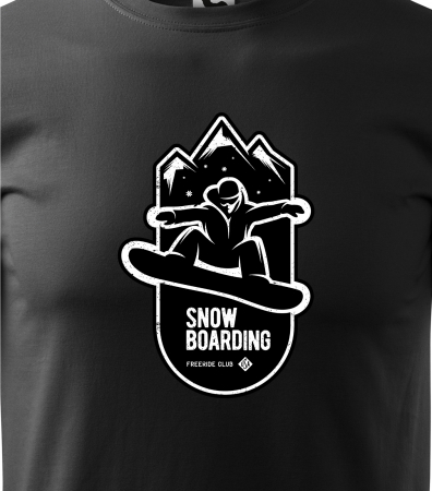 Tricou pentru pasionatii de snowboard, cadoul perfect, Snowboarding FreeRide Club USA [1]