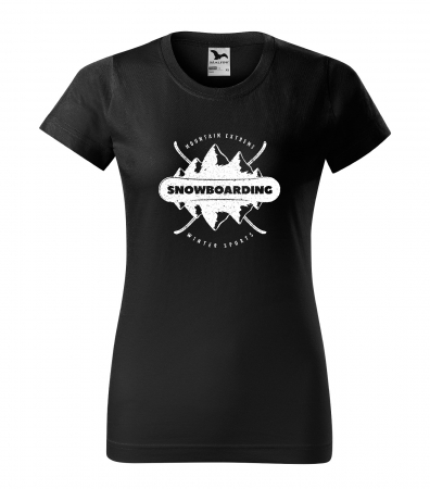 Tricouri snowboard - Tricou pentru pasionatii de snowboard, cadoul perfect, Snowboarding Mountains Reflection