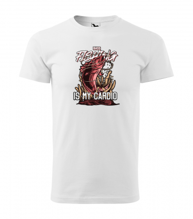Tricouri pescari - Tricou pentru pescarii amatori si profesionisti, idee de cadou, Bass Fishing Is My Cardio