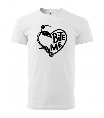 Tricouri pescari - Tricou pentru pescarii amatori si profesionisti, idee de cadou, Bite Me Hook