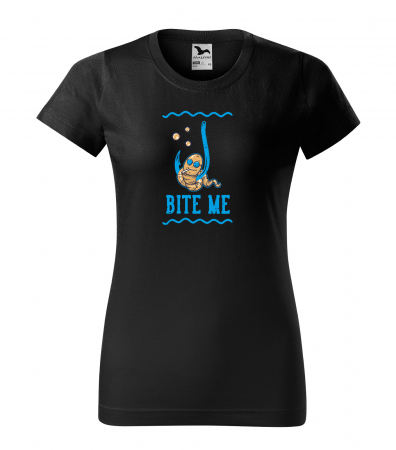 Tricouri pescari - Tricou pentru pescarii amatori si profesionisti, idee de cadou, Bite Me, Worm Smoking