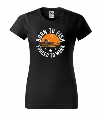 Tricouri pescari - Tricou pentru pescarii amatori si profesionisti, idee de cadou, Born To Fish On My Boat