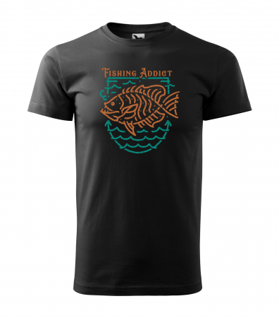 Tricouri pescari - Tricou pentru pescarii amatori si profesionisti, idee de cadou, Fishing Addict