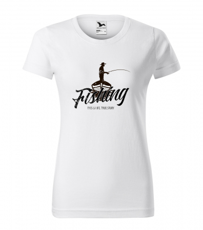 Tricouri pescari - Tricou pentru pescarii amatori si profesionisti, idee de cadou, Fishing Is Life. True Story