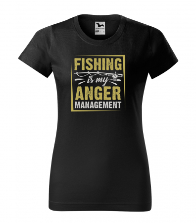 Tricouri pescari - Tricou pentru pescarii amatori si profesionisti, idee de cadou, Fishing Is My Anger Management