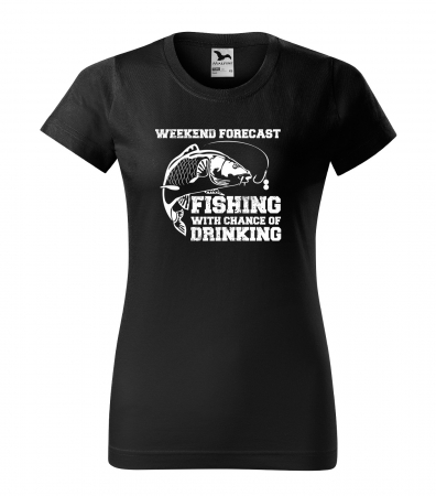 Tricouri pescari - Tricou pentru pescarii amatori si profesionisti, idee de cadou, Fishing With Chance Of Drinking