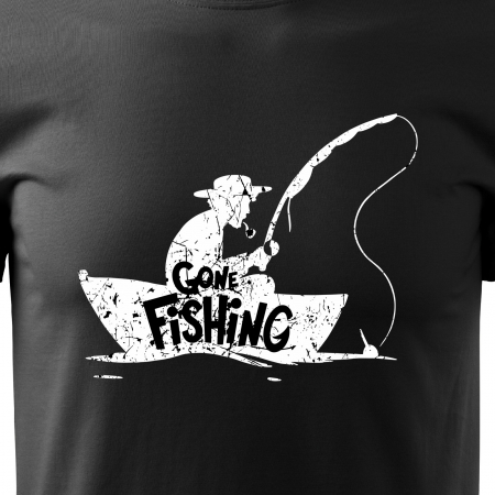 Tricou pentru pescarii amatori si profesionisti, idee de cadou, Gone Fishing [1]