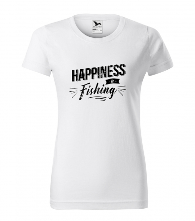 Tricouri pescari - Tricou pentru pescarii amatori si profesionisti, idee de cadou, Happiness Is Fishing