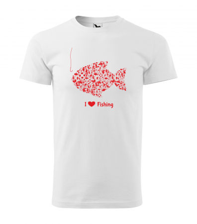 Tricouri pescari - Tricou pentru pescarii amatori si profesionisti, idee de cadou, I Love Fishing
