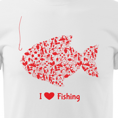 Tricou pentru pescarii amatori si profesionisti, idee de cadou, I Love Fishing [1]