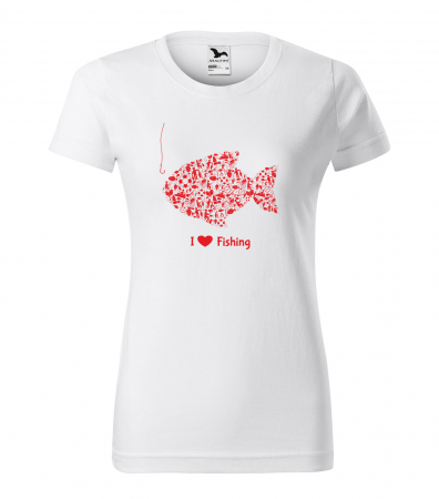 Tricouri pescari - Tricou pentru pescarii amatori si profesionisti, idee de cadou, I Love Fishing