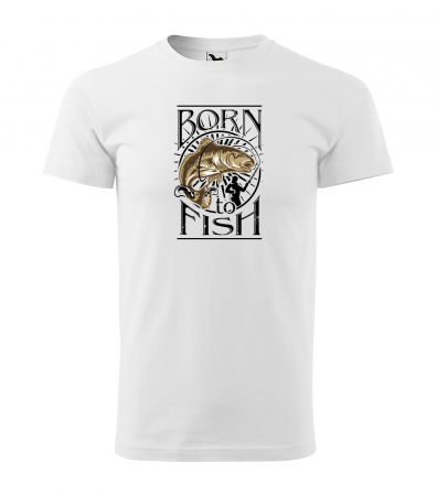 Tricouri pescari - Tricou pentru pescarii amatori si profesionisti, idee de cadou, I Was Born To Fish