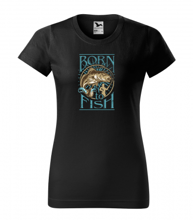 Tricouri pescari - Tricou pentru pescarii amatori si profesionisti, idee de cadou, I Was Born To Fish