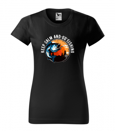 Tricouri pescari - Tricou pentru pescarii amatori si profesionisti, idee de cadou, Keep Calm And Go Fishing