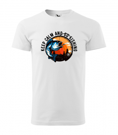 Tricouri pescari - Tricou pentru pescarii amatori si profesionisti, idee de cadou, Keep Calm And Go Fishing