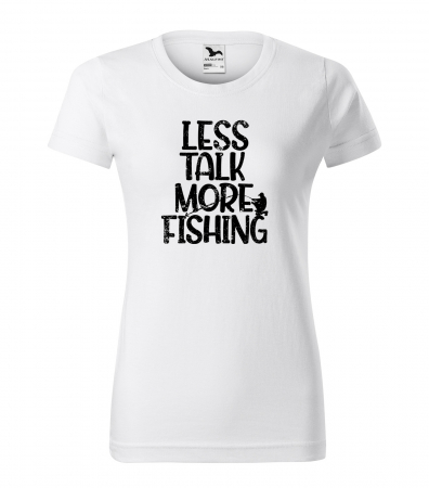 Tricouri pescari - Tricou pentru pescarii amatori si profesionisti, idee de cadou, Less Talk, More Fishing