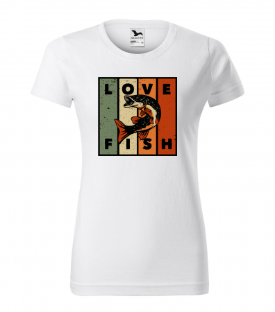 Tricouri pescari - Tricou pentru pescarii amatori si profesionisti, idee de cadou, Love Fish