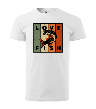 Tricouri pescari - Tricou pentru pescarii amatori si profesionisti, idee de cadou, Love Fish