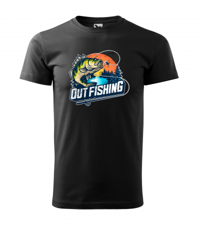 Tricouri pescari - Tricou pentru pescarii amatori si profesionisti, idee de cadou, Out Fishing Monsters