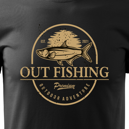 Tricou pentru pescarii amatori si profesionisti, idee de cadou, Out Fishing. Outdoor Adventure [1]