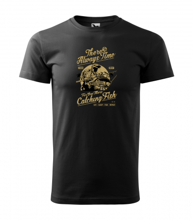 Tricouri pescari - Tricou pentru pescarii amatori si profesionisti, idee de cadou, There Is Always Time For One More