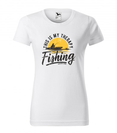 Tricouri pescari - Tricou pentru pescarii amatori si profesionisti, idee de cadou, This Is My Therapy. Fishing