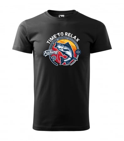 Tricouri pescari - Tricou pentru pescarii amatori si profesionisti, idee de cadou, Time To Relax Fishing