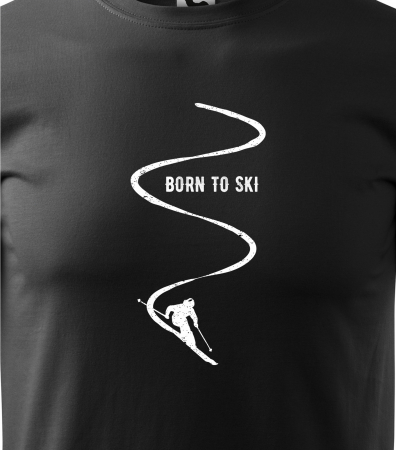 Tricou pentru schiori, cadoul perfect, Born to Ski Slalom [1]