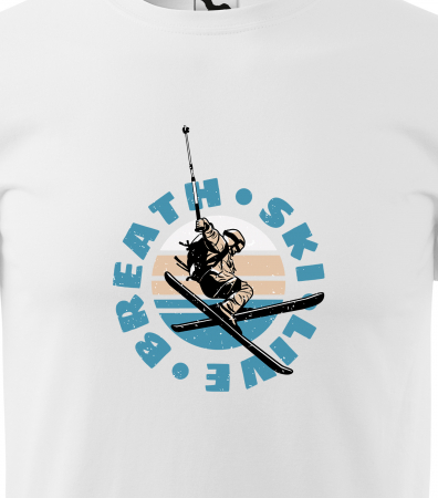 Tricou pentru schiori, cadoul perfect, Breath Ski Live [1]