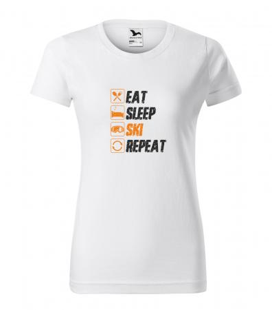Tricouri ski - Tricou pentru schiori, cadoul perfect, Eat Sleep Ski Repeat