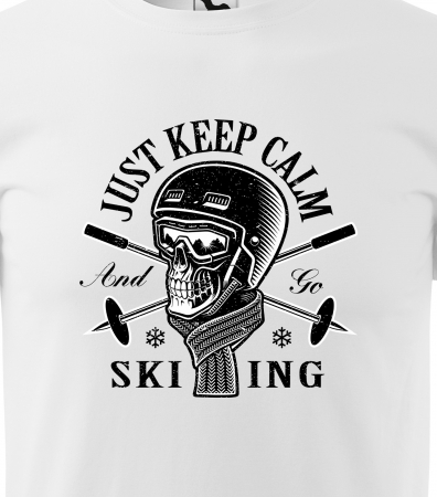 Tricou pentru schiori, cadoul perfect, Just Keep Calm and go Skiing [1]