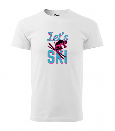 Tricouri sporturi de iarna - Tricou pentru schiori, cadoul perfect, Lets Ski
