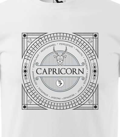 Tricou pentru zodia Capricorn (22 decembrie - 19 ianuarie), Horoscop Capricorn, idee de cadou [1]