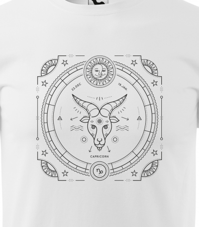 Tricou pentru zodia Capricorn (22 decembrie - 19 ianuarie), Horoscop Capricorn, idee de cadou [1]
