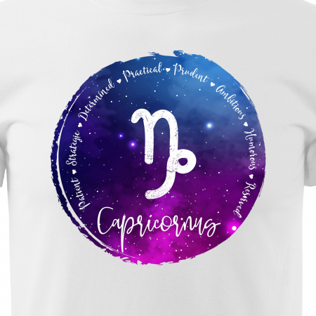 Tricou pentru zodia Capricorn (22 decembrie - 19 ianuarie), Horoscop Capricorn, idee de cadou [1]