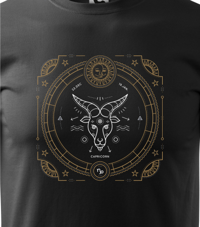 Tricou pentru zodia Capricorn (22 decembrie - 19 ianuarie), Horoscop Capricorn, idee de cadou [1]