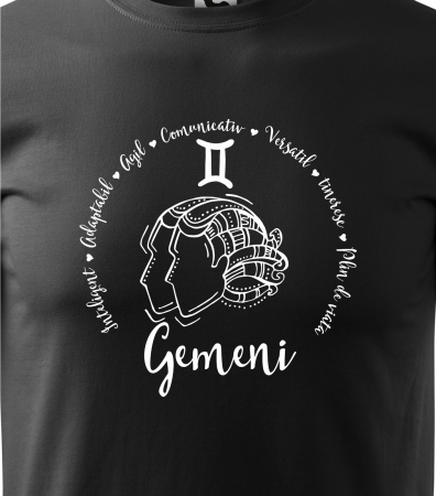 Tricou pentru zodia Gemeni (22 mai  - 21 iunie), Horoscop Gemeni, idee de cadou [1]