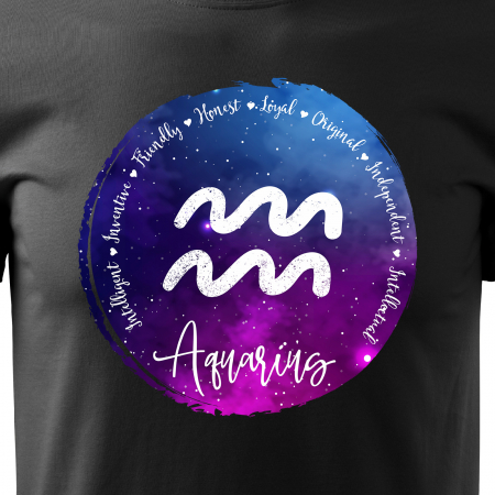 Tricou pentru zodia Varsator (20 ianuarie - 18 februarie), Horoscop Varsator, idee de cadou [1]