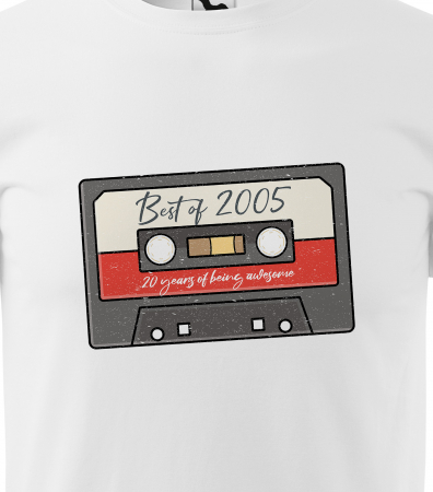 Tricou personalizat 20 ani, BEST of vintage casette [1]