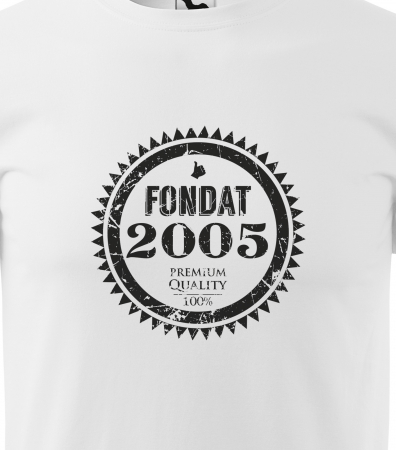 Tricou personalizat 20 ani, Fondat In [1]