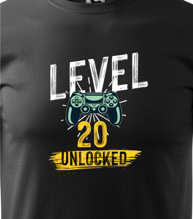 Tricou personalizat 20 ani, Level Unlocked [1]